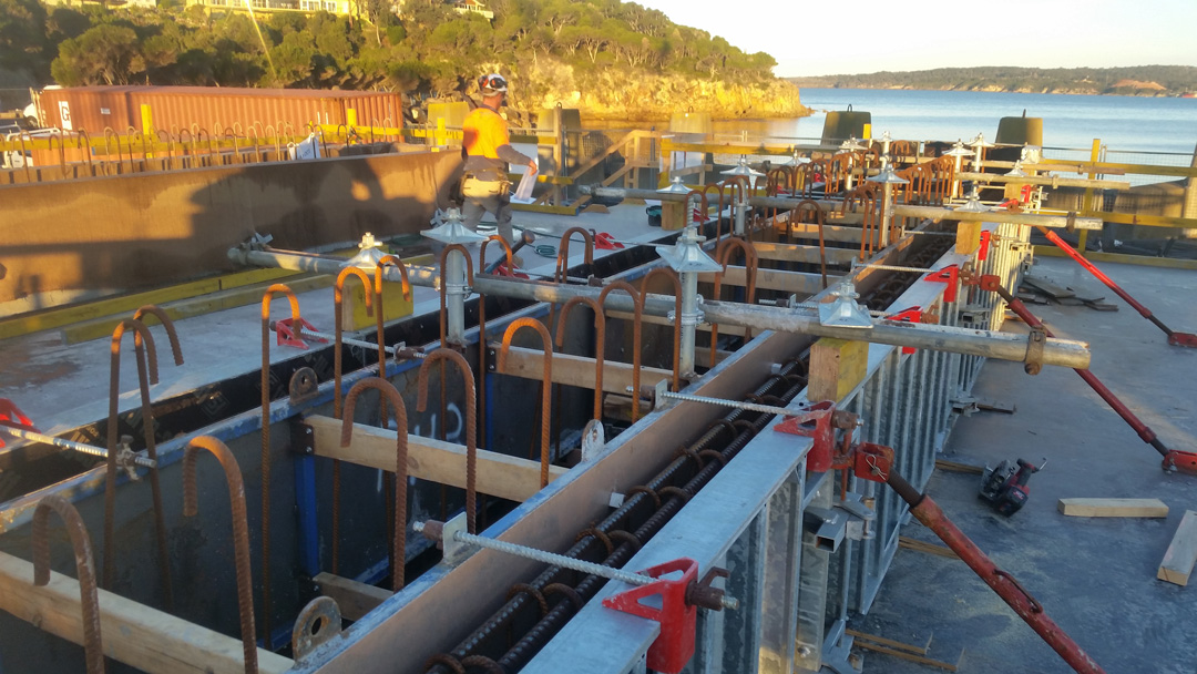 eden breakwater wharf reinforcement